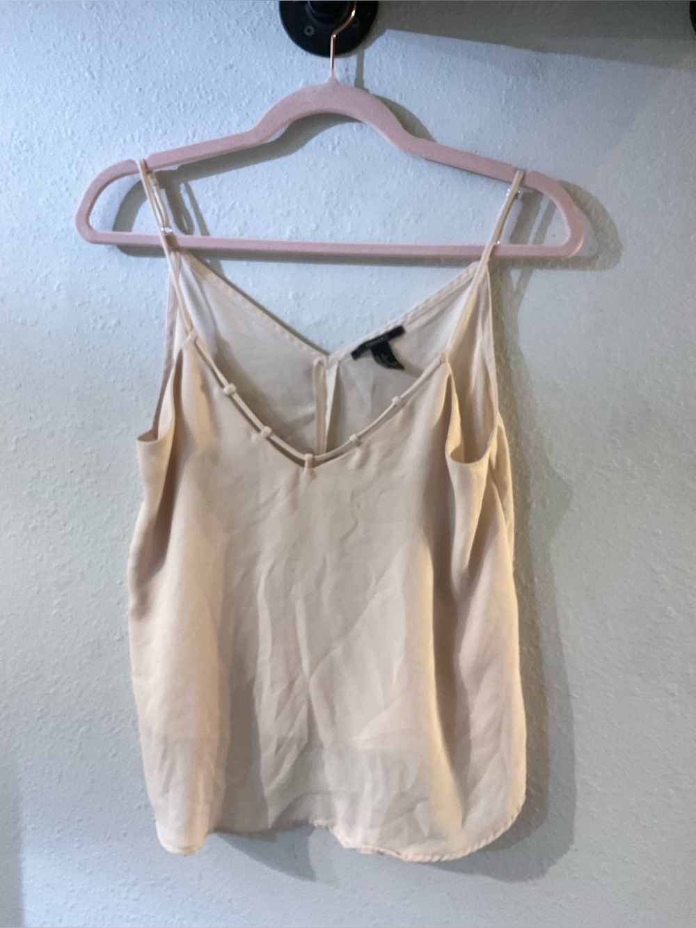 Forever 21 Cream V-Neck Satin Camisole